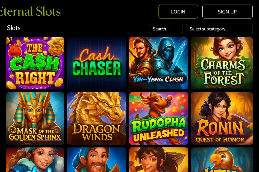 Anteprima dei giochi più popolari su Eternal Slots