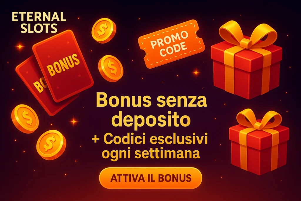 Bonus senza deposito e codici esclusivi ogni settimana su Eternal Slots